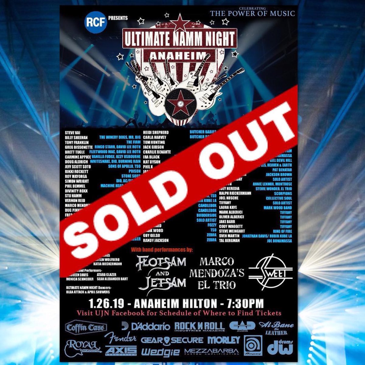 kenkmary's tweet photo. Catch #FlotsamandJetsam LIVE online TONIGHT from Ultimate NAMM Night! Tonight’s gig is officially SOLD OUT! Save this website link or download the app to your phone, folks! Enjoy the free live stream tonight. 😎 -Lori G. for KKM

https://t.co/82wjnwV4On #NAMM https://t.co/n1FZfYArW3