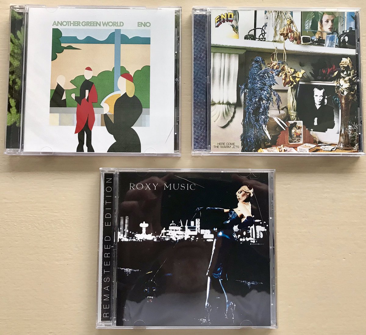 TonyIsch's tweet image. So, I got these. #Eno #Roxy Yes, once again, @amazon shipped me CDs that arrived with cracked cases.  #PackagingProblems