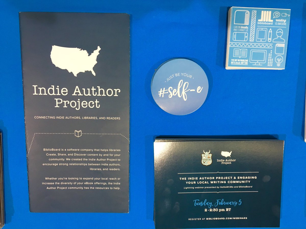 BiblioBoard's tweet photo. Interested in supporting your local author community? Stop by booth 1015 to learn more about the Indie Author Project. #CreateShareDiscover #ALAMW19 #ALAMW #CommunityEngagement #BiblioBoardLibrary #IndieAuthorProject @ALALibrary @IndieAuthorProj https://t.co/QhykQqe5pY