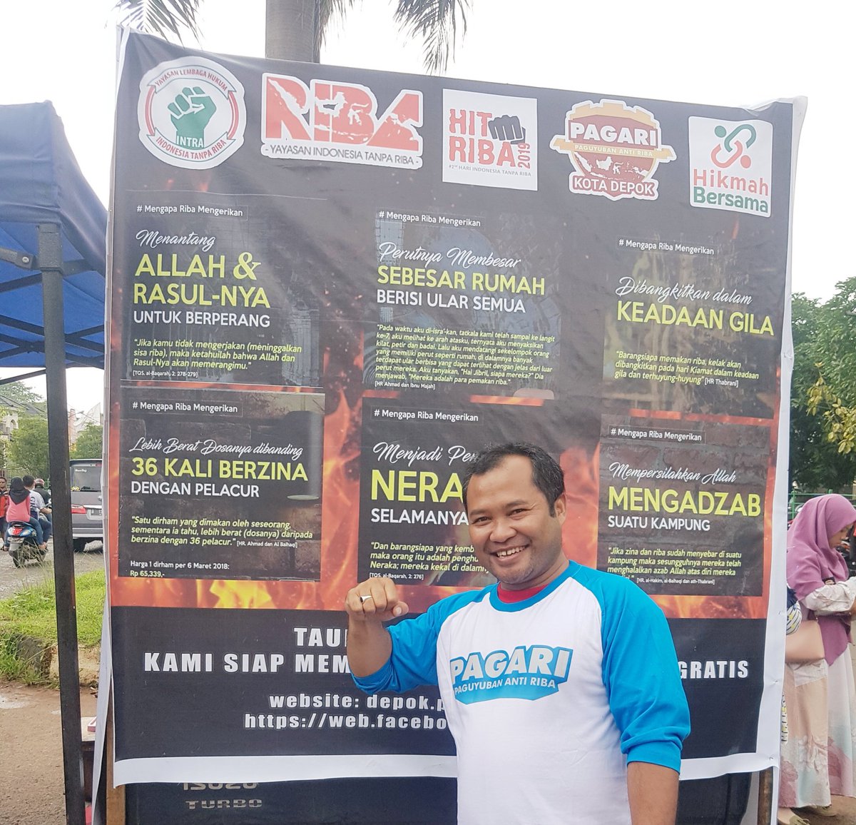 MSuad6's tweet photo. #2ndHITRIBA Depok.. sampaikan kalau RIBA itu Bathil walaupun Manis. https://t.co/QhEE8eVKze