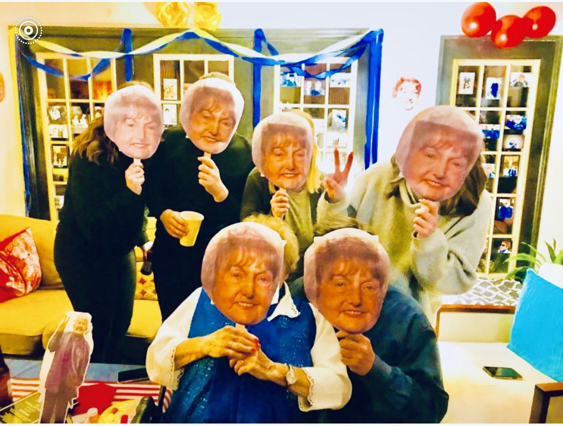 EvaMozesKor's tweet photo. My little birthday party in the McDonald motif because I like chicken McNuggets. Decoration done Jessica Chapman from WFYI &amp; her assistants-they have done a great job. I enjoyed the company the decoration and the food- the best party I had in my 85 years.@candlesmuseum @wfyi https://t.co/bymNp4HLqH