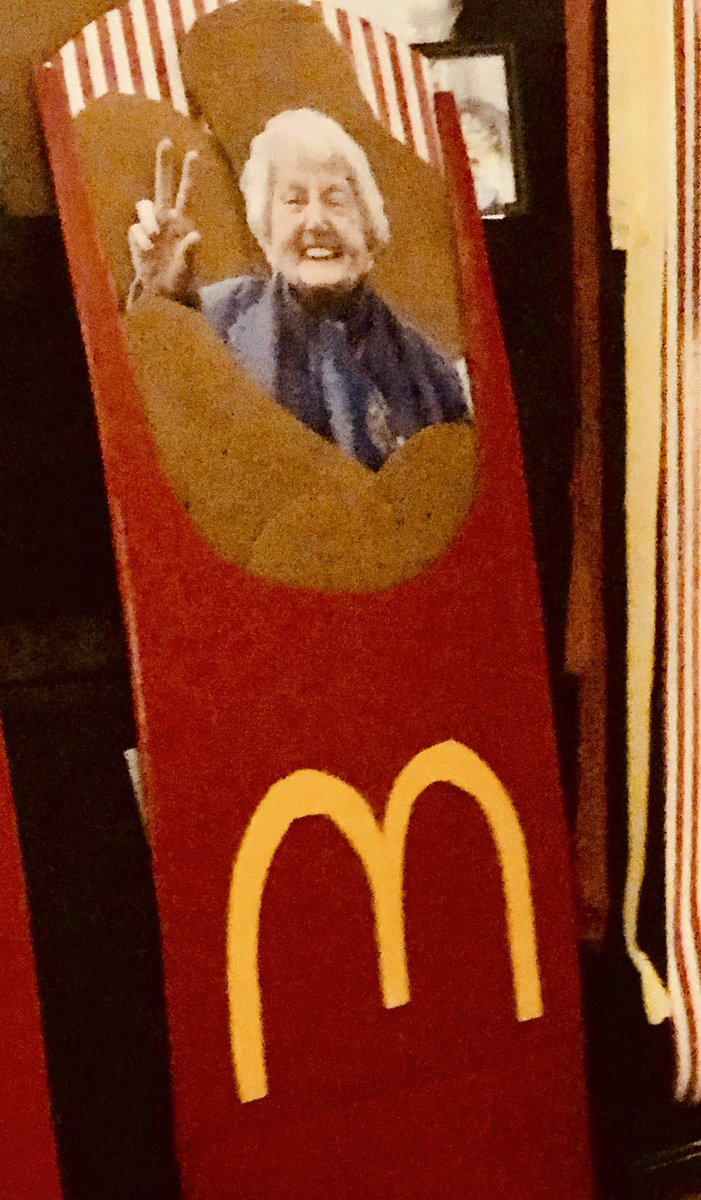 My little birthday party in the McDonald motif because I like chicken McNuggets. Decoration done Jessica Chapman from WFYI &amp; her assistants-they have done a great job. I enjoyed the company the decoration and the food- the best party I had in my 85 years.<a href="/candlesmuseum/">CANDLES Museum</a> <a href="/wfyi/">WFYI</a>