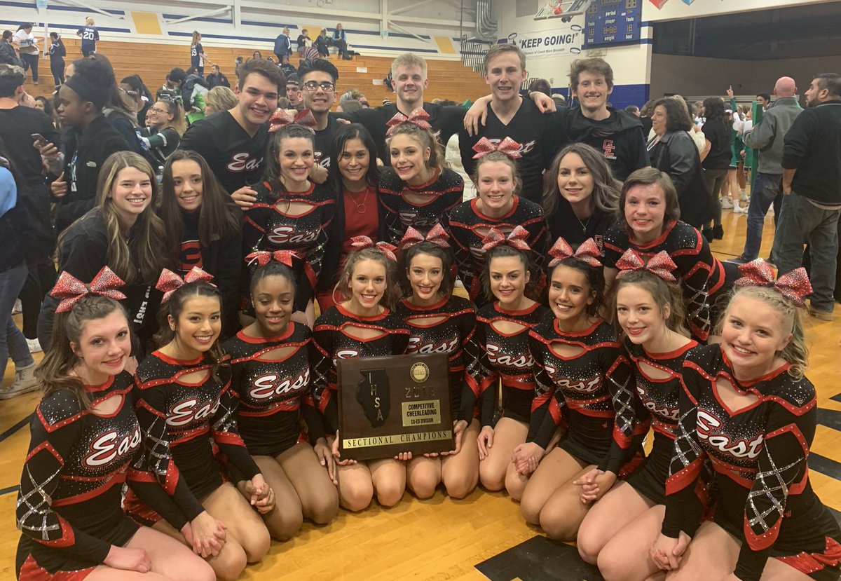 gehs_cheer's tweet image. Glenbard East Cheer is STATEBOUND!! Back to back Sectionals Champs🥇🏆!!! So proud of this incredible team❤️! #RCFFBW #Statebound #trustedtheprocess #champs @GEHS_Athletics