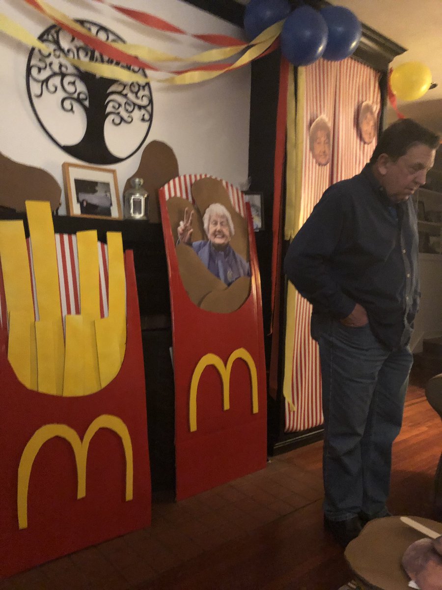EvaMozesKor's tweet photo. More birthday party picture- Dr. John Abrams holding a picture of me puping out of a McDonald package.. Jessica &amp; her helpers are in the last picture- they did a really great job. Enjoy it all. @candlesmuseum @wfyi https://t.co/wgcxboJCvA