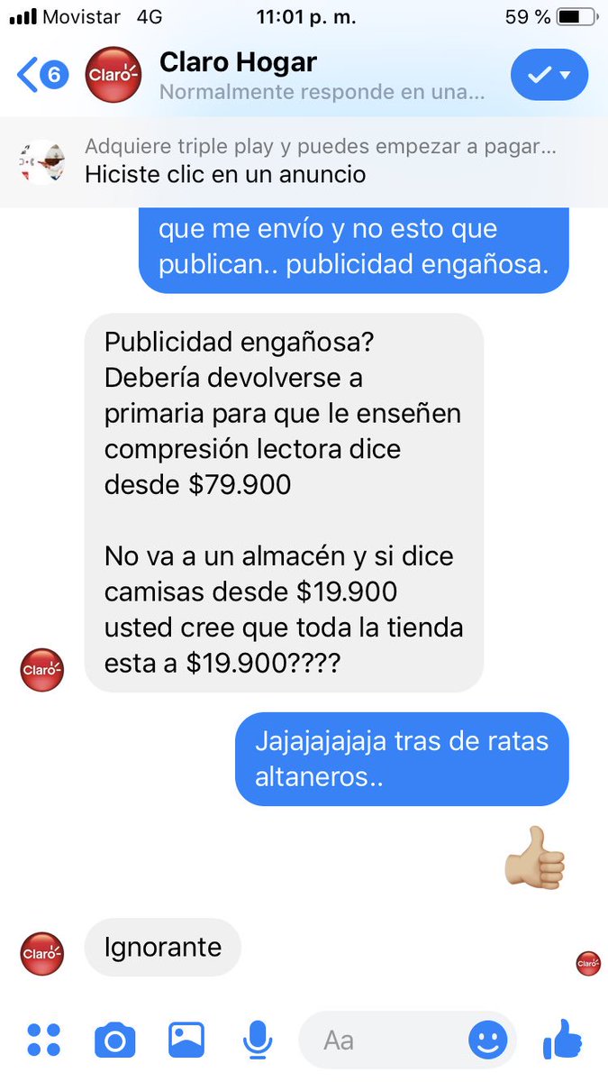NikolasBarreiro's tweet photo. Muy bonita la atención de @ClaroColombia ahora sí que me dieron ganas de tomar el servicio. https://t.co/yiQK73hDo8