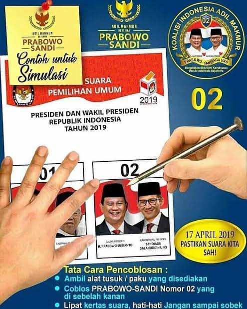 Ingat Bray, 17 April 2019 coblos No. 02
#SelamatDatangIndonesiaMenang