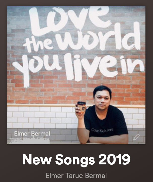 Again thanks going out to <a href="/Spotify/">Spotify</a> curator <a href="/elmerbermal/">elmer bermal</a> for adding my single, "What A Day" (produced and co-written by <a href="/kennedy_karate/">Kennedy</a> to his playlist, "New Music 2019" 

open.spotify.com/playlist/6LiMg…