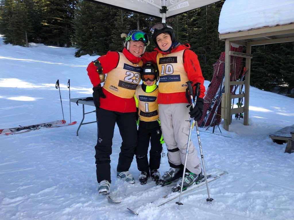 <a href="/pilotski2019/">pilotski2019</a> Race Day with a couple of keen Racers #SuperSquid and #OskarsElbow (kids of <a href="/AirCanada/">Air Canada</a> Pilots)