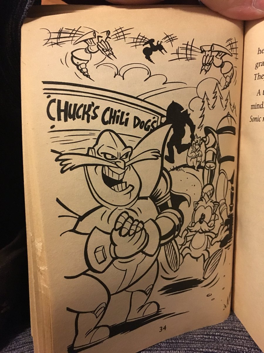 My favorite of the bizarre Sonic origin stories has to be the Troll Associates chapter books: Sonic and Robotnik were orphans raised by Uncle Chuck. After his robot-building endangers Chuck, Robotnik disappears for a decade and returns as a world conqueror! 