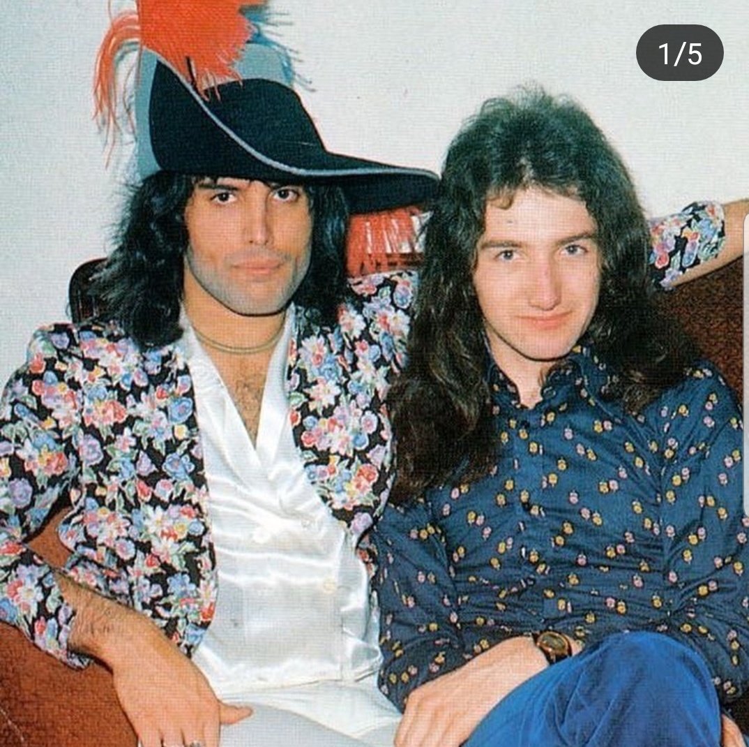 QueenAwkward1's tweet photo. #dailydeacon don't mind me just appreciating the Queen of sass John Richard Deacon, i bet John helped bring out Freddies sass which meant we got to have 2 sassy Queens in one picture. Seriously though that sass in the I'm Going Slight Mad picture (Freddie messed with John's YoYo) https://t.co/gk0tSe6zyU