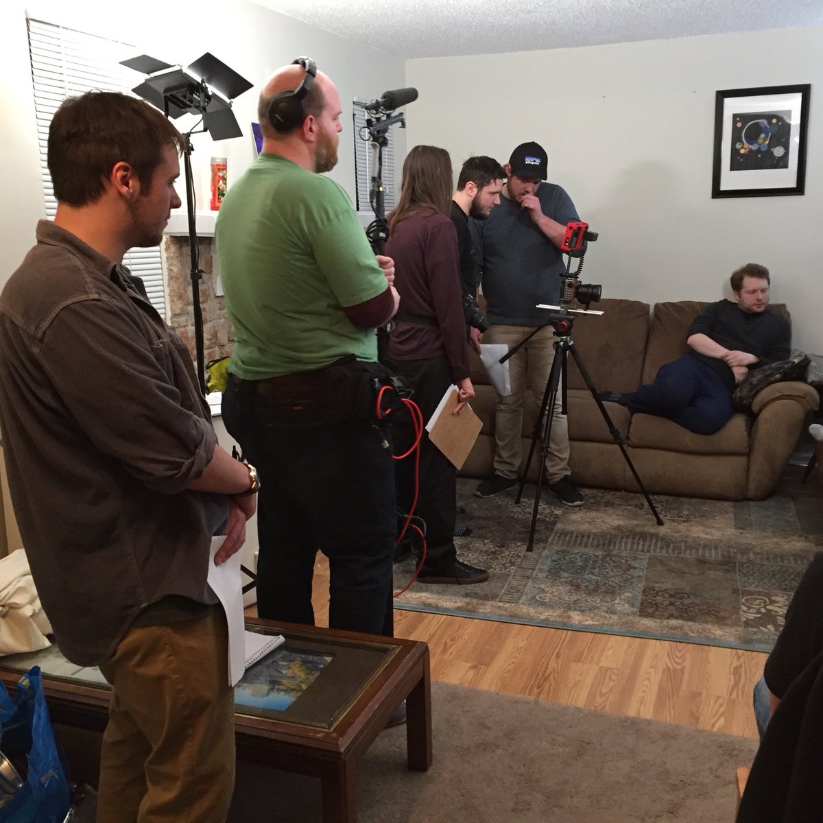 AmberDawnAD's tweet photo. Yay! So much fun on set today! Script Supervisor for short film “Charlie” by Josh Boyer. Great cast &amp; crew here. Blessed to be around such wonderful people. ❤️ #Filmmaking https://t.co/HJyi90ocYS