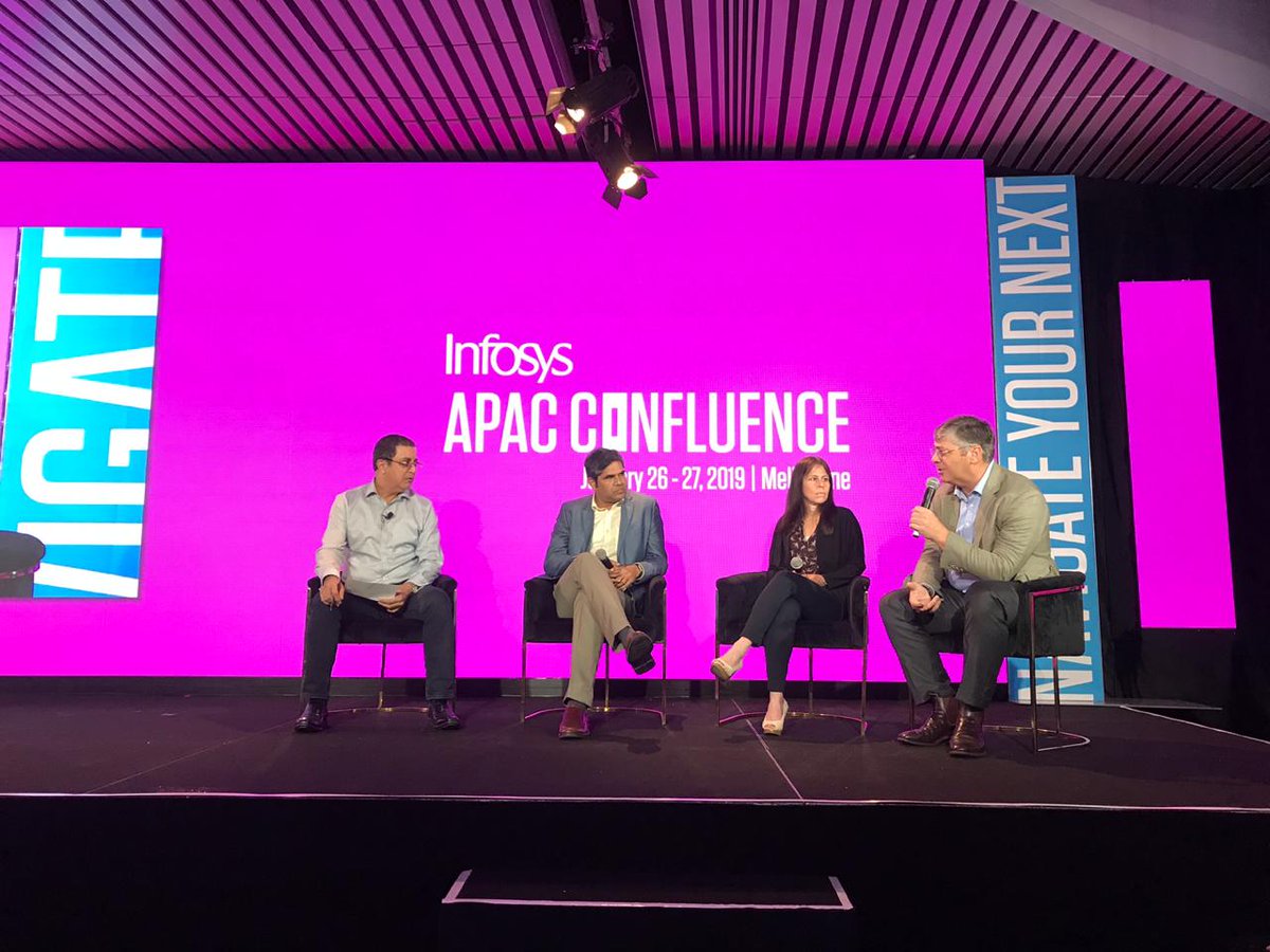InfyConfluence's tweet photo. Suresh Sundararajan talks about how an entrepreneurial spirit and doing things differently has helped Olam retain their leadership position in their industry, at #APAC #InfosysConfluence 2019 #NavigateYourNext https://t.co/YKCsy7rNMw