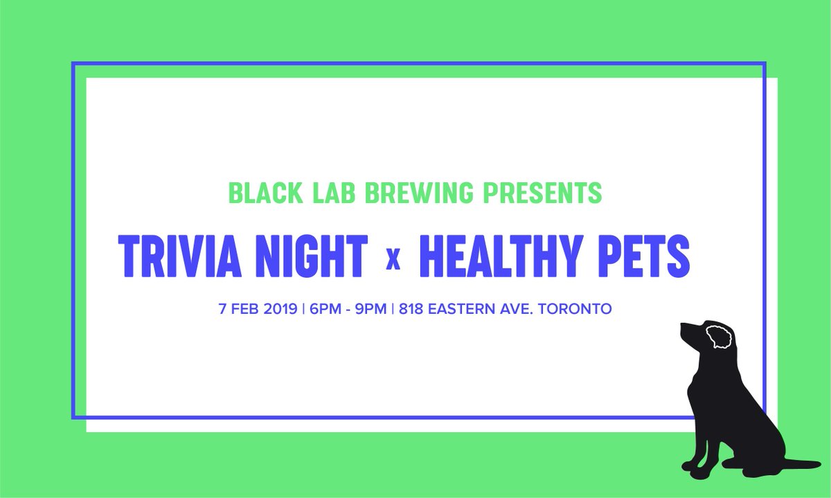 Thursday Feb. 7th @healthypetsio is hosting a <a href="/trivia_club/">The Common Sense Challenge</a> night here! There will be Trivia, Fun, Prizes &amp; a #HealthyPets Update on <a href="/cbcdragon/">Dragons' Den 🐉</a>'s Den! PLUS <a href="/RiceNBites/">Rice N Bites</a> will be popping-up with Asian Street Fare!

facebook.com/events/3509116… …
#BuildingABrewery #Leslieville #TriviaTO