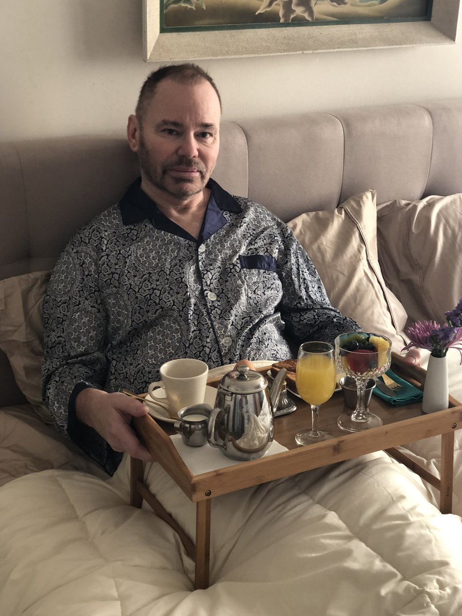 johnstorm's tweet image. We’ve been binge watching @DowntonAbbey and decided to take breakfast Lady Mary style! #downton