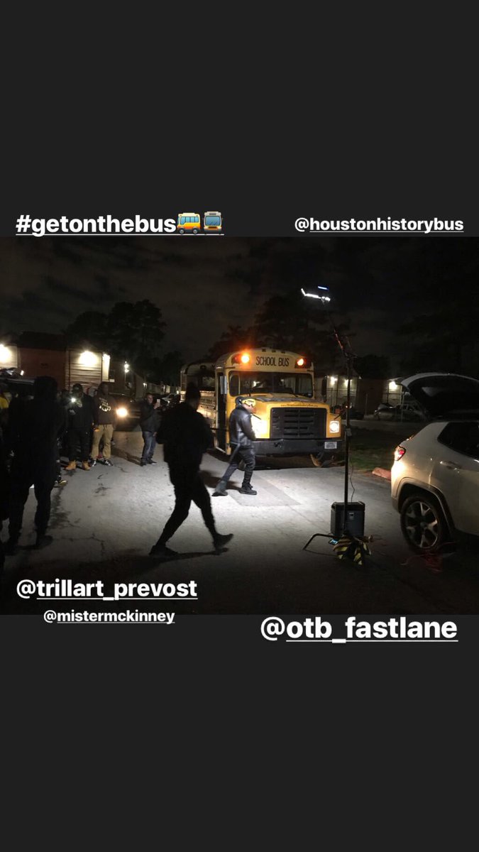 McKinneysHOU's tweet photo. Thanks to @TrillArt for featuring @mistermckinney’s @HOUHistoryBus in your new music video 🎥🎞💽🔥🚌 with @OTB_fastlane and his crew! #HoustonLocal #HoustonStrong #otbfastlane #trillart @979TheBox @MaddHatta979 @VisitHouston #RETWEET https://t.co/Gtlegs0JDd