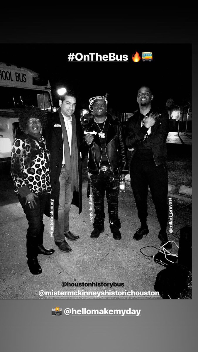 McKinneysHOU's tweet photo. Thanks to @TrillArt for featuring @mistermckinney’s @HOUHistoryBus in your new music video 🎥🎞💽🔥🚌 with @OTB_fastlane and his crew! #HoustonLocal #HoustonStrong #otbfastlane #trillart @979TheBox @MaddHatta979 @VisitHouston #RETWEET https://t.co/Gtlegs0JDd