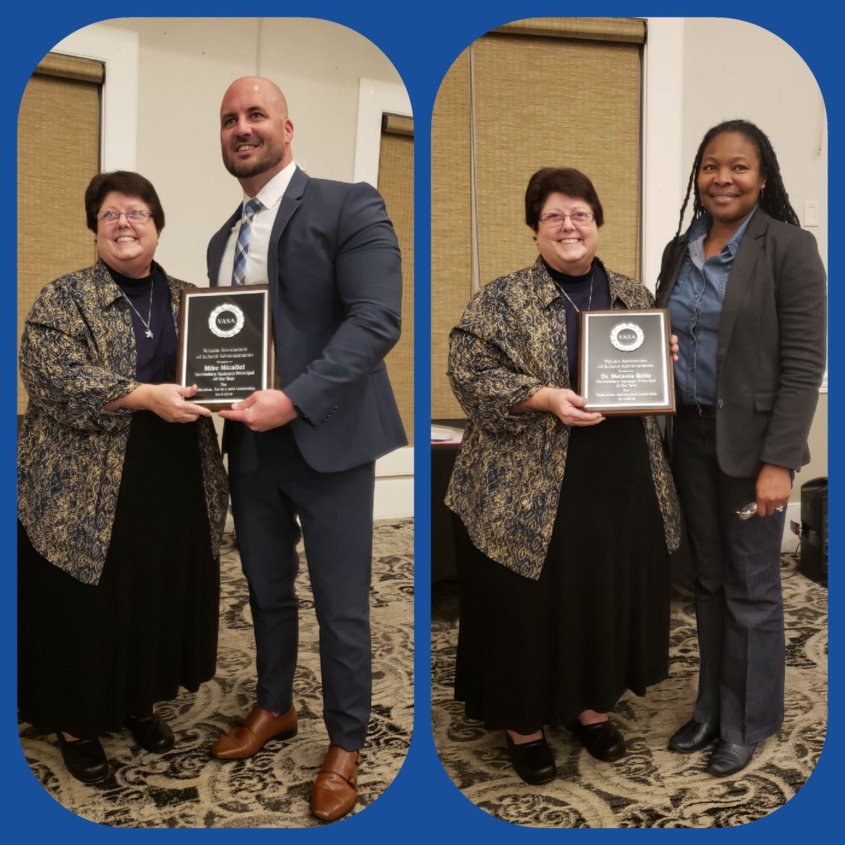 cristinaraimun4's tweet image. #vcsvasa @vcsvasa Congratulations Mr. Mike Micallef, Secondary Assistant Principal of the year &amp;amp; Dr. Melanie Rolle, Elementary Assistant Principal of the year.