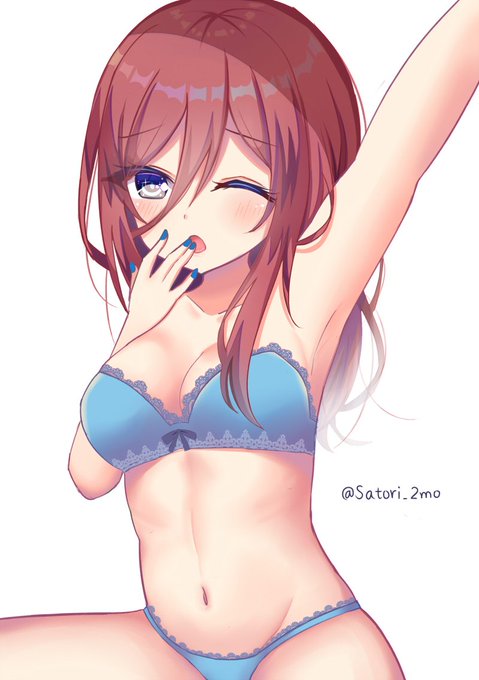 さとりさんがTwitterに投稿した中野三玖(五等分の花嫁)のイラスト。