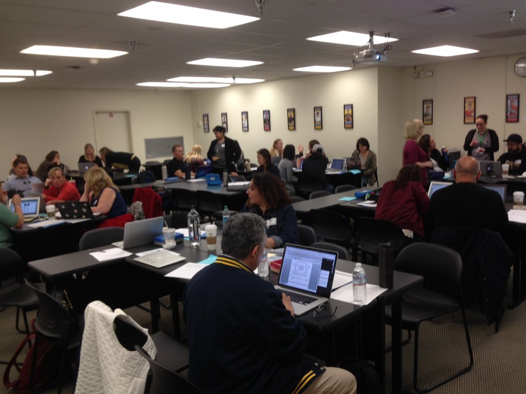 MathLisa2016's tweet photo. L.A.Unified admins and teacher-leaders write math performance tasks with a science context. Thank you, LACOE and WestEd, for a good day of work before field testing! @SteveAllenNW @DuncanLAUSD @lacoeinfo @WestEd https://t.co/QCJHjteYWU