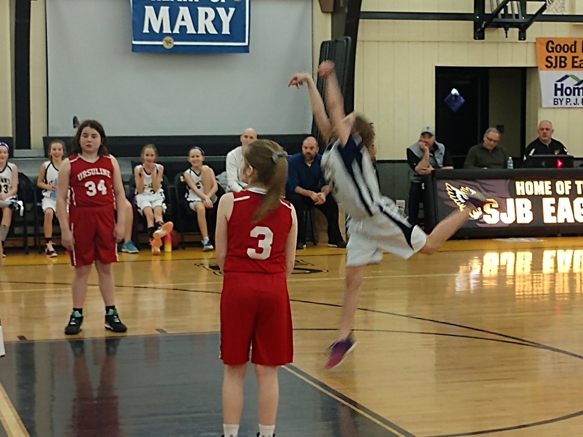 JoeTski's tweet photo. Youth basketball is all about technique and fundamentals. But what about grace? My girl got grace for days. Make it or not, she should get four points for that free throw. https://t.co/RifnP3hZeP