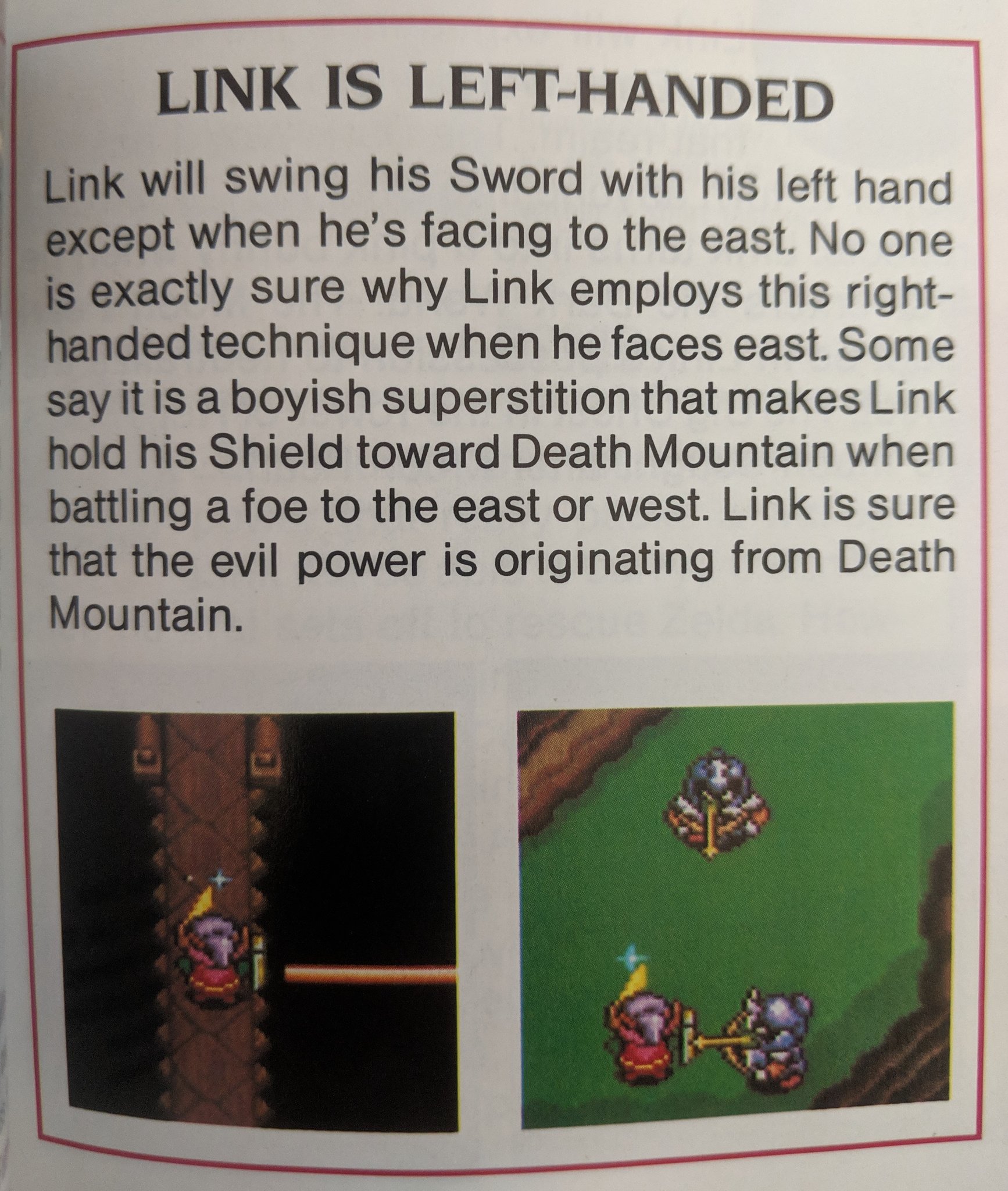 Fabien Sanglard على X: &ldquo;&ldquo;Link is left-handed, except when he faces 