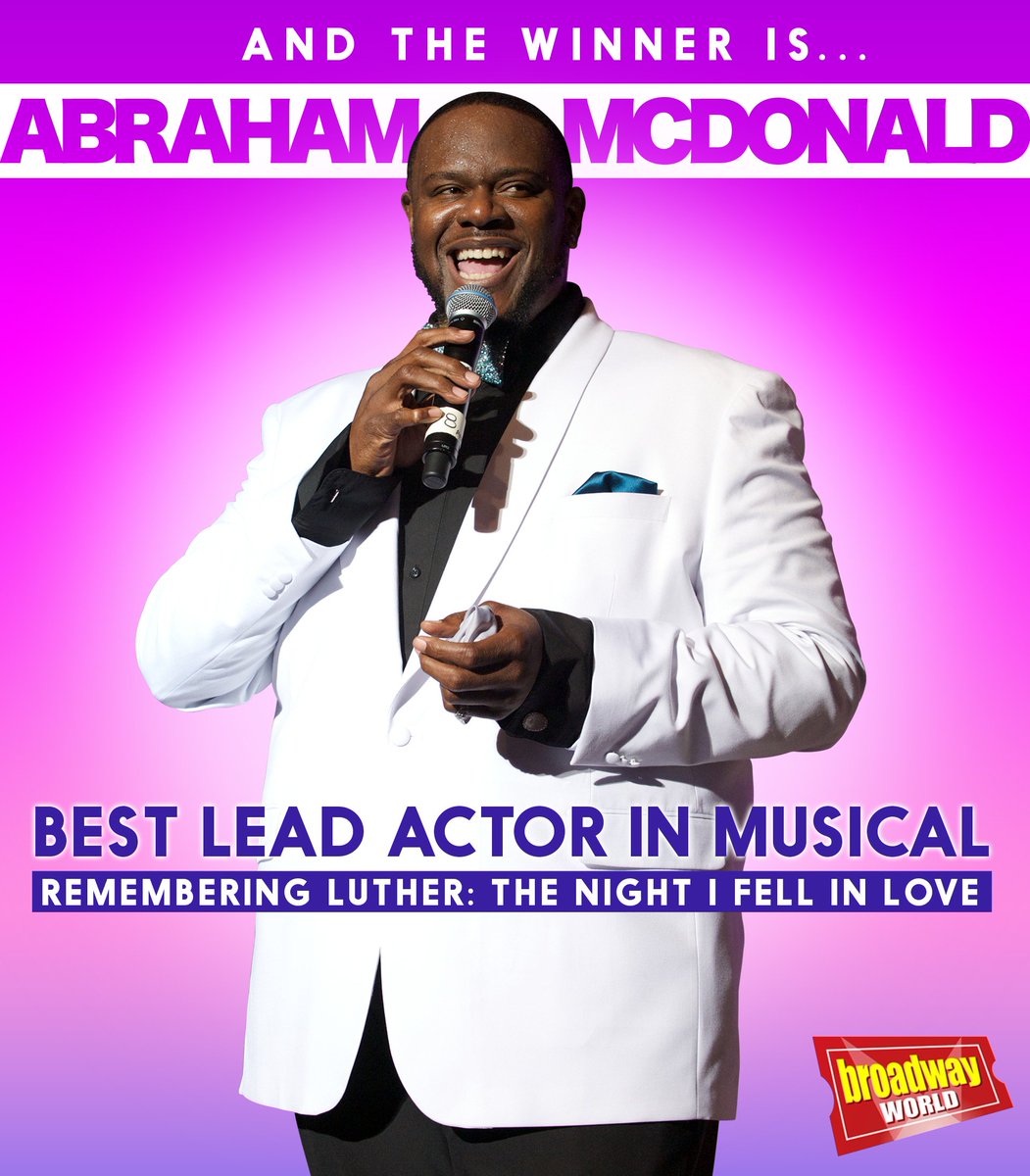 I am overwhelmed with excitement and I speak for Abe when I say we are truly humbled with this win! Thank you God for allowing us to share his gift. Abe is the Best Leading Actor in a Musical!! Game closed! We thank everyone who voted. Officially historic #rih #abrahammcdonald