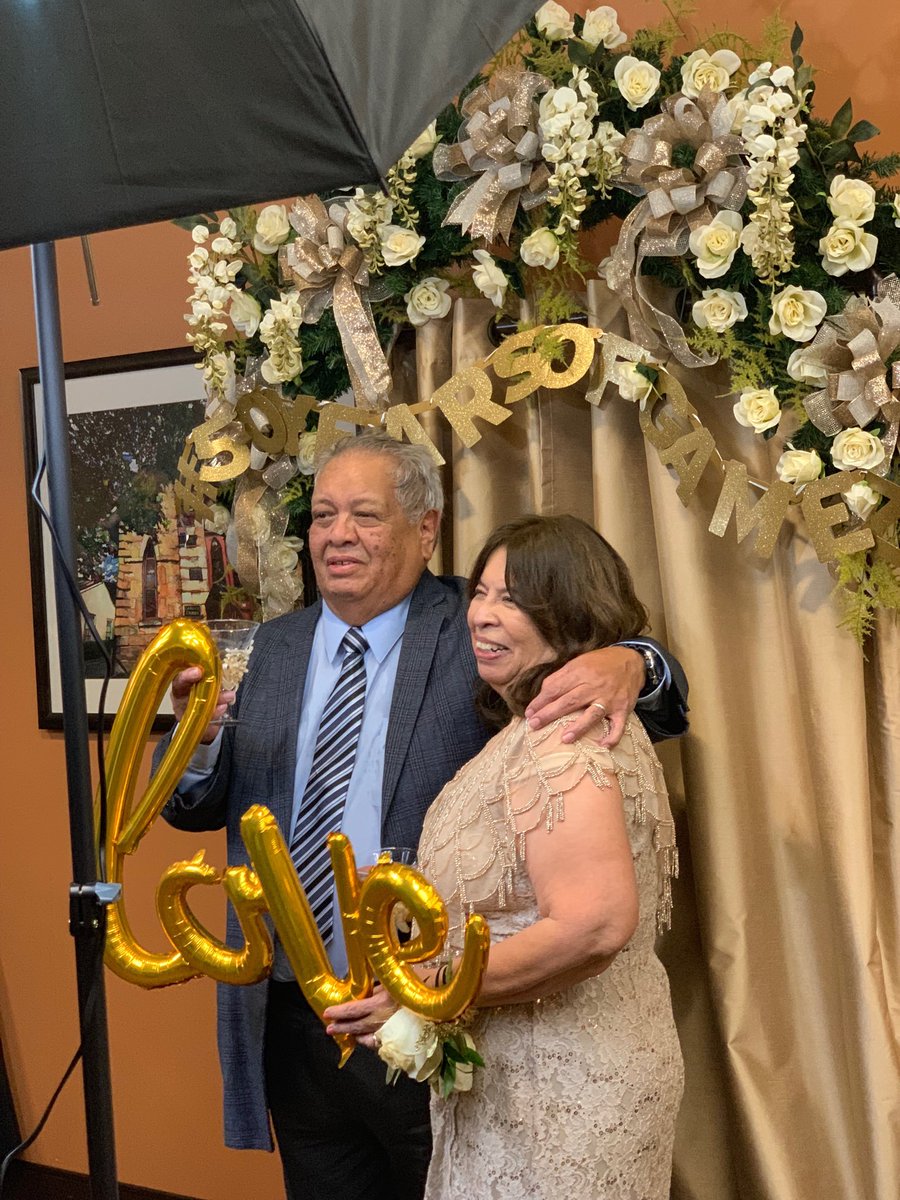 KAbsTeach's tweet image. The couple of the hour with their original wedding glasses! #50yearsofgamez