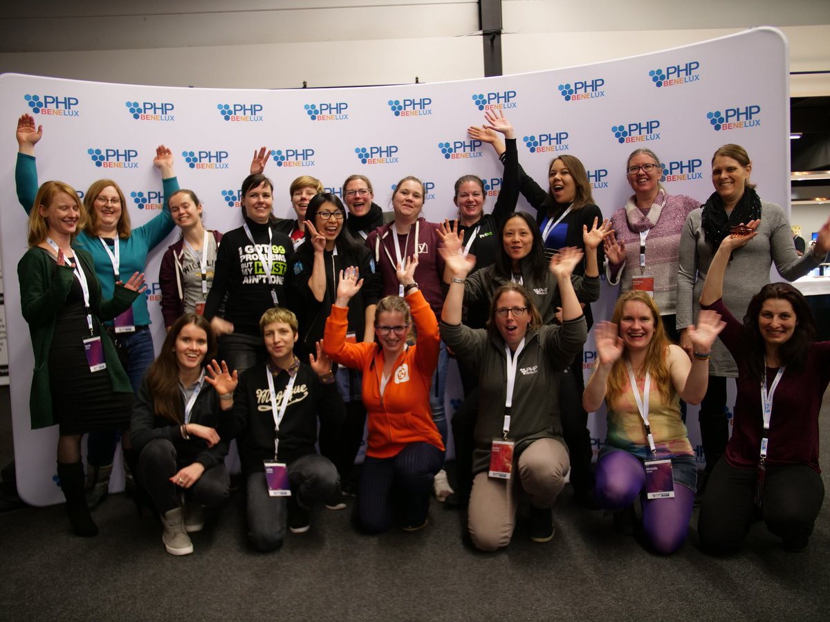 To all the women who joined the groupphoto <a href="/phpbenelux/">PHPBenelux</a> #phpbnl19 - thank you for joining and being part of the awesome #php community. Spread the word :) #womenintech