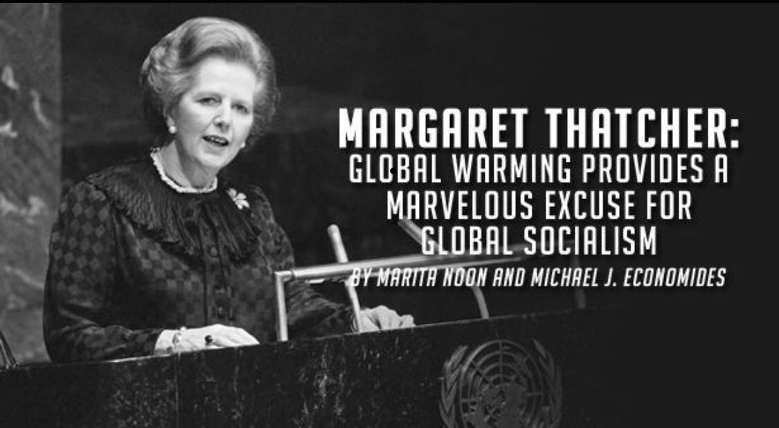 Deze uitspraak kwam ik tegen van een van de meest iconische politici van de vorige eeuw. The #ironlady doorzag het allemaal. Toen al! #klimaatakkoord