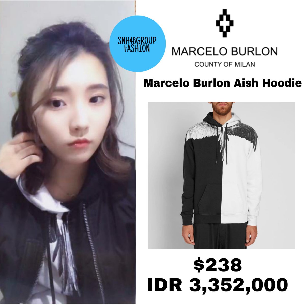 snh48fashion's tweet photo. #SNH48 #COLORGIRLS Hong PeiYun is wearing :
Marcelo Burlon Aish Hoodie ($238)
#SNH48Fashion #HongPeiYun #洪珮雲 #PeiYe #珮爷 https://t.co/NlODNfErfB