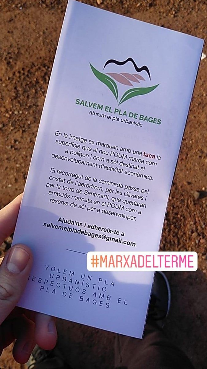 SOS_Pladebages's tweet photo. ⚠️Ja hi som!
Avui, durant la caminada de la Marxa del Terme, ens podeu trobar pel camí, defensant el nostre territori. Som-hi! https://t.co/ale3bWsWh8