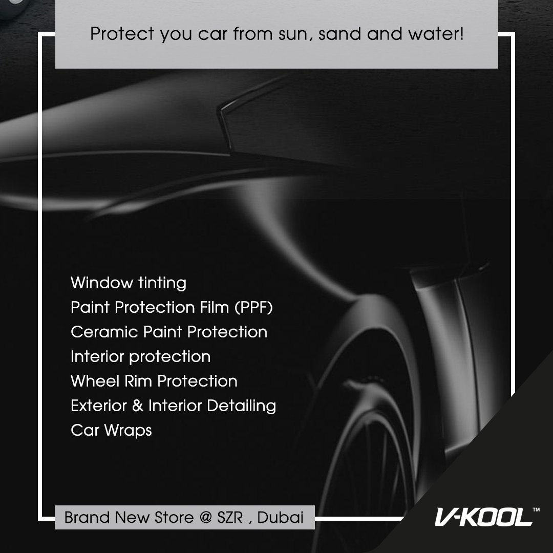 Protect your car from sun,sand and water!

#Windowfilm #tint #PaintProtection #vkool #vkoolid #imvkool #youdeservthebest  #autodetailing #coating #carpro  #cardetailing #glassfusion #paintprotection #detailing #premiumcoating #Showroom #Dubai #UAE  #BMW #Audi #Jaguar  #Mercedes