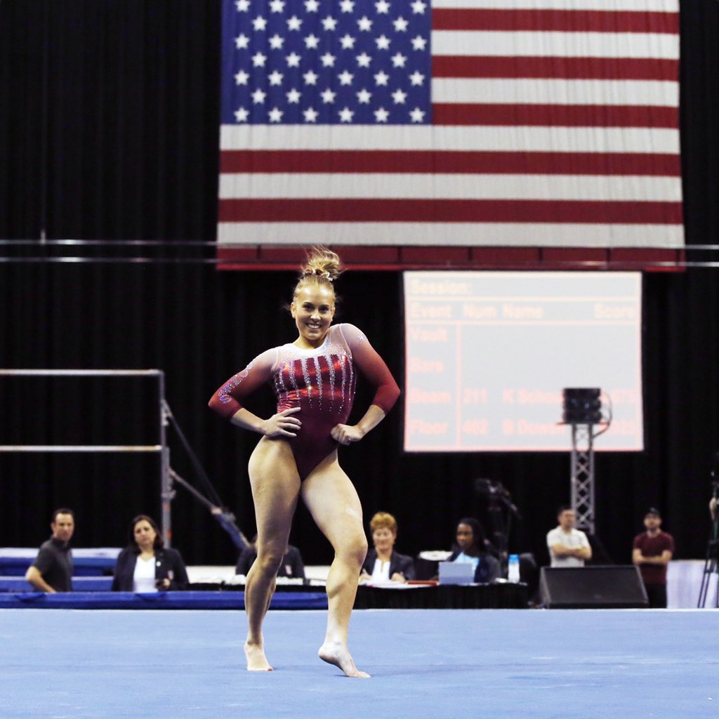 FloGymnastics's tweet photo. Hard not to smile when watching Olivia Trautman on floor! ๐ #metroplexchallenge https://t.co/fFmSjaTm2Y