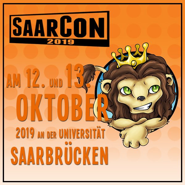 Und es geht in die nächste Runde! Merkt euch den 12. und 13. Oktober 2019, in der Aula der Uni-Saar.😎

#saarcon2019 #saarcon #rpg #saarland#tabletop #convention #gaming #zocken #brettspiele #cosplay #nerd #geek #scifi #fantasy #rollenspiel  #warhammer40k #tcg #dnd #warhammer