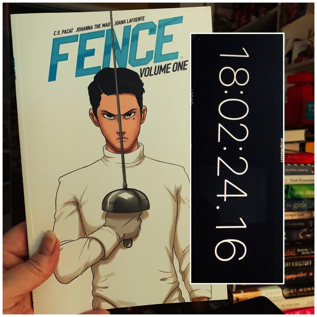 lizgreenrose's tweet photo. Bk5 of my #24in48 #readathon is done. This is a marvelous #lgbtqa+ #queerread about the fencing team at a prestigious boys boarding school. Loved the art, loooved the story. Definitely picking up Vol2👍 https://t.co/kaX3NdXh3S
