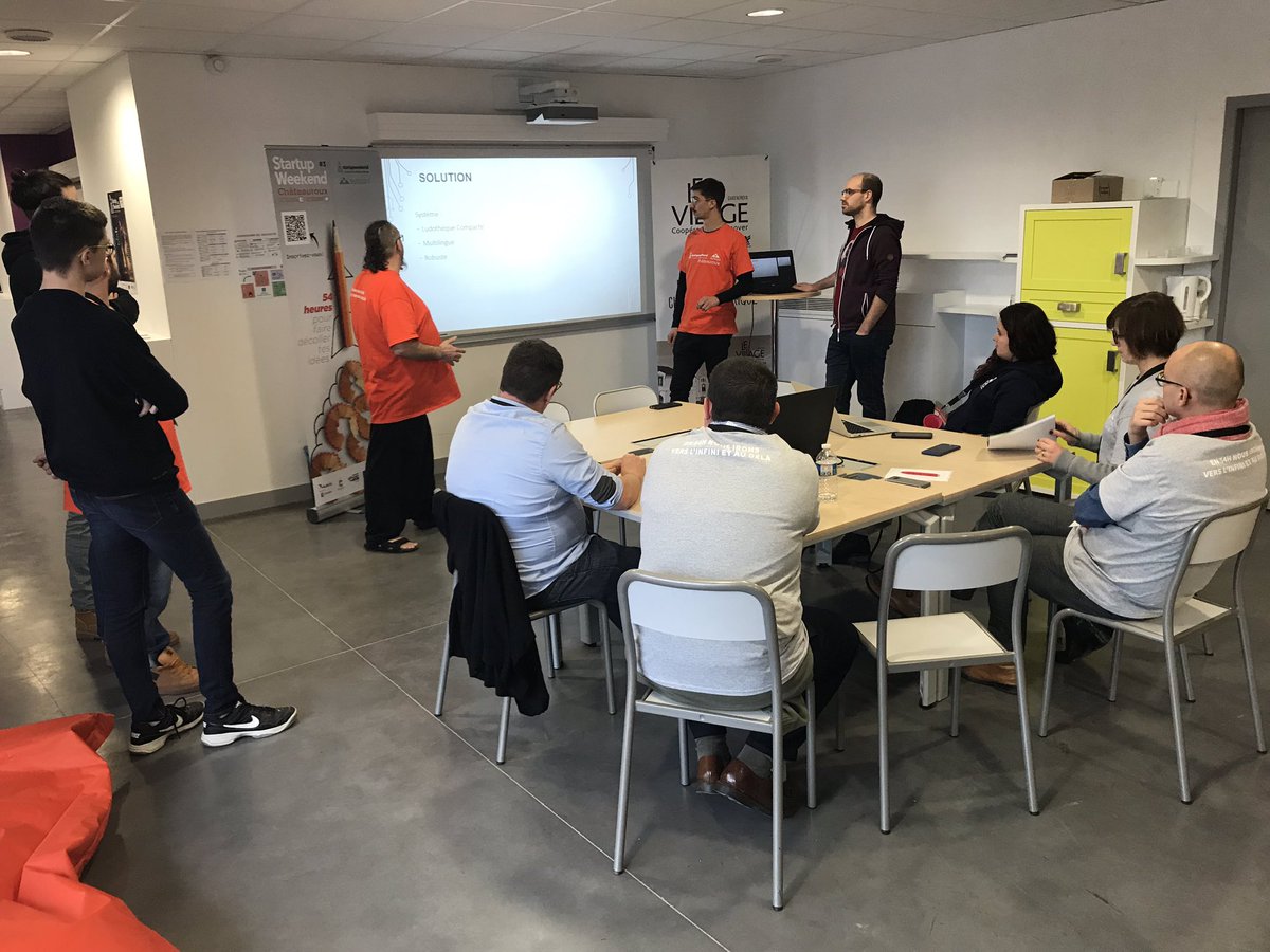 cci_indre's tweet photo. Pitch à blanc pour le projet ELI du #StartupWeekend de #Chateauroux #SWChtx2019 #SwChtx #Entrepreneuriat #Innovation #Startup #TechLoireValley #CampusCentre #Indre @SWCHTX2019 https://t.co/SgPguE7l9W