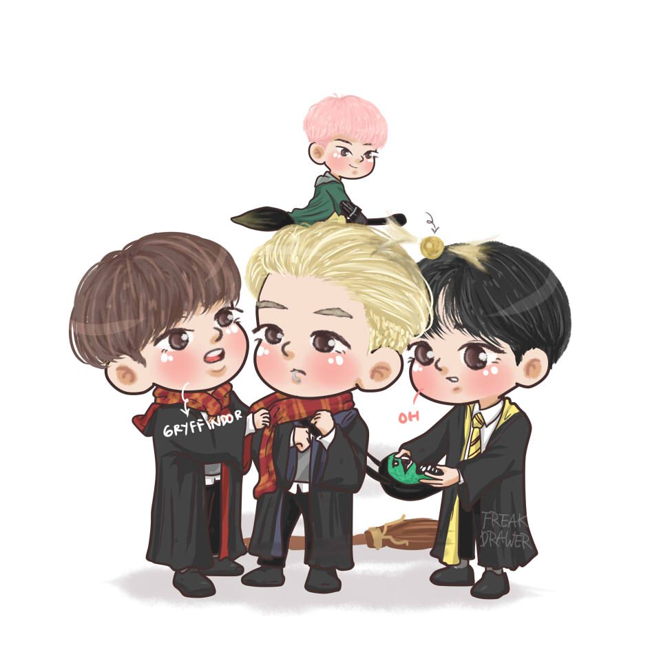 Potterhead here
🧙‍♂️🔮💙💙💙💙✨
Which Hogwarts house are you in? 
#WINNER #위너 #WINNERfanart