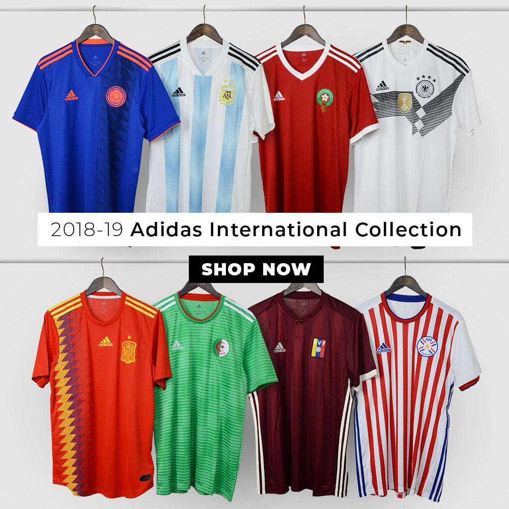 adidas international football shirts