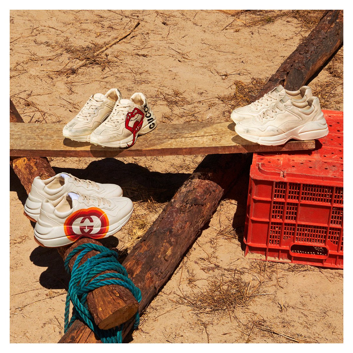 gucci thick sole sneakers