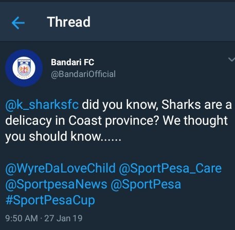 ItsDaudi's tweet photo. Bandari ni stage ya meli na containers na Sharks ni chakula. It's on!! 🤣🤣🤣🤣  @BandariOfficial
@k_sharksfc
#SportPesaCup #Topsport #WeAreSharks #SharkAttack https://t.co/VHzN2vScl4