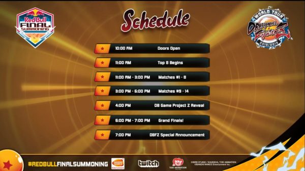 ComunidArcsys's tweet image. Eventos de hoy (horario penínsular)

19:00 Se abren las puertas
20: 00 Comienza el TOP 8
20:00 - 00:00 Combates #1 - 8
00:00 - 03:00 Combates #9-14
04:00 Anuncio Project Z (nuevo título ARPG)
03:00 - 04:00 Grand Finals
04:00 Anuncio especial #DBFZ

Link: twitch.tv/dragonballfigh…