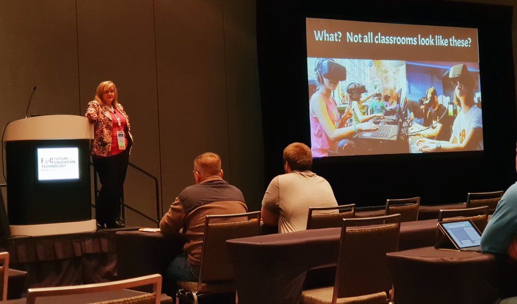 Attending our first session on #VR in the classroom <a href="/fetc/">FETC</a> by our friend <a href="/DebAtchison/">Deb ReymundoAtchison</a> #FETC19