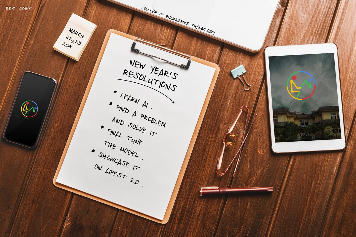 All are welcome... If you have an #AI product this this the best platform to showcase it. #AI_Fest2.0 gonna make a impact on #Kannur #Tech #culture
Meet your New Year #Resolutions2019
Check : aifest.iedccoet.org