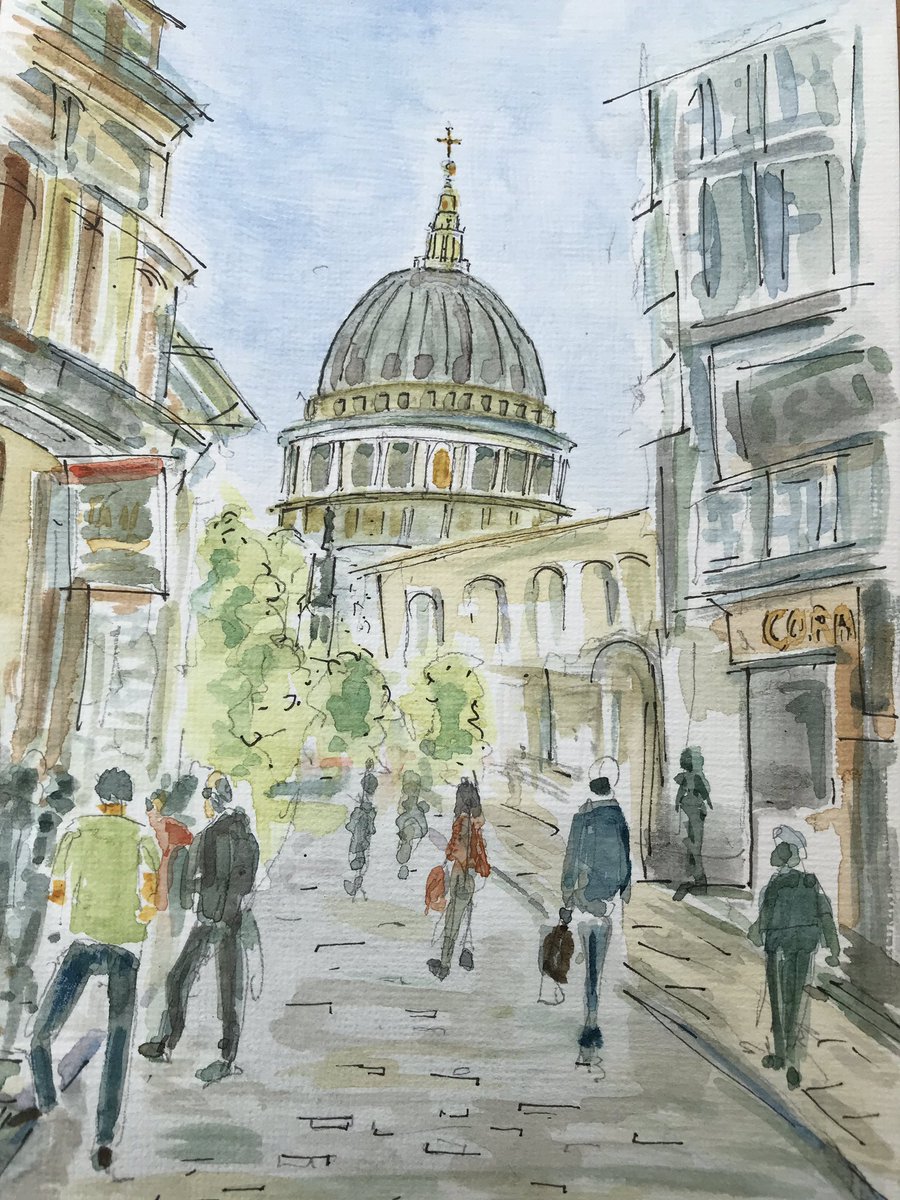 GillWren1's tweet image. @Maxinekwokadams a little watercolour from last year ref your pic yesterday. #Sameview