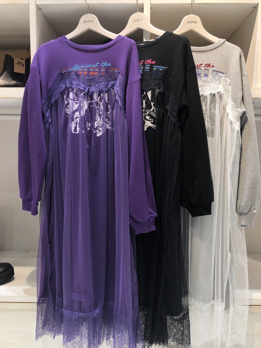 Jouetie Hepfive V Twitter New Item リメイクロックワンピース 7 000 Tax Gry Blk Ppl グランジテンションのグラフィックに甘めのチュールとレースを合わせることでmixスタイルで楽しめる1枚 ベルトやウエストポーチでウエストマークするスタイリングや差し色の Jouetie Hepfive V Twitter New Item リメイクロックワンピース 7 000 Tax Gry Blk Ppl グランジテンションのグラフィックに甘めのチュールとレースを合わせることでmixスタイルで楽しめる1枚 ベルトやウエストポーチでウエストマークするスタイリングや差し色の