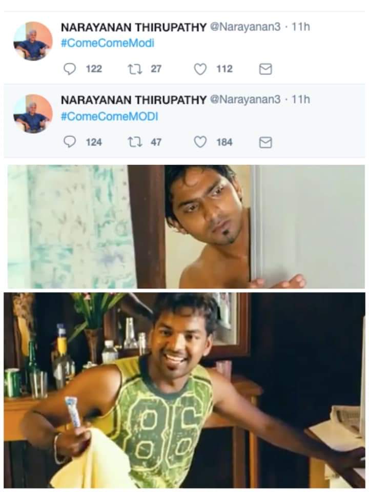 MemesMediaOffl's tweet photo. Hey he is not coming daa! 😂🤣🤣
#GoBackModi #MaduraiThanksModi https://t.co/iQpm5lusCS