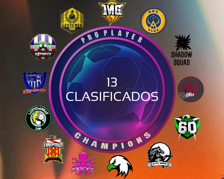 Ya está aquí 👉 ⏰
#PROPLAYERCHAMPIONS🙌
Solo faltan 2..
<a href="/GentlmenSAD/">Gentlmen SAD™</a> @ATVeSports 
@EXT_UDeSports <a href="/360FC/">Tres Sesenta FC</a> <a href="/LOSDEMARRAS_FC/">LOSDEMARRAS FC</a> 
@CELHeSports @FekyX_eSports 
@HawkingHammarES 
@BlackRidersFifa <a href="/ATHANS_GG/">ΛTHΛNS ❤️‍🔥 GAMING SOON...</a>
<a href="/Rising_Cats/">Rising Cats</a> @ImagineSportsPS
@SADOW_SQUAD

📝 <a href="/4lenjack/">Mateo</a>
proplayerseries.com/noticias/193/c…
