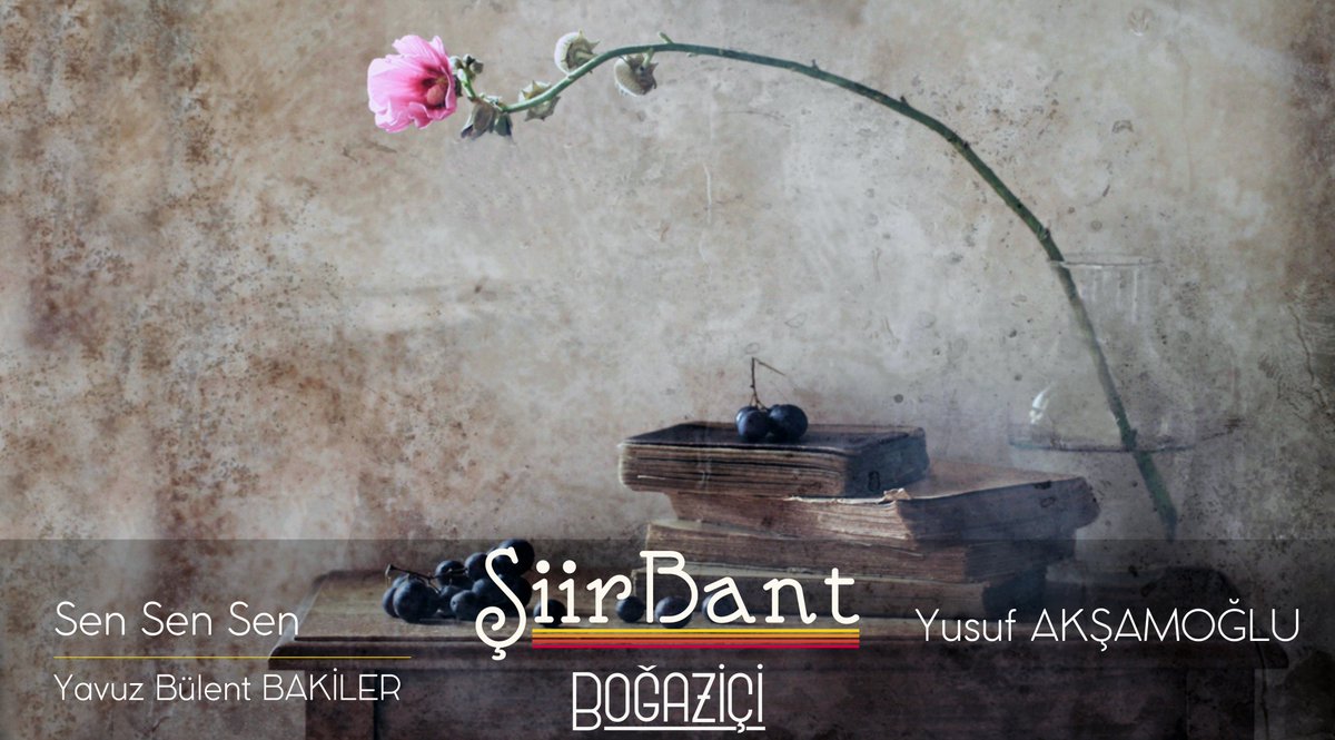 " Bir incecik dal gibi üzerime titreyerek, 
Eğilsen yeter... "

Yavuz Bülent Bakiler imzalı "Sen Sen Sen" şiiri
Şiirbant youtube kanalında yayında!

youtu.be/ZT6K0sTeblY