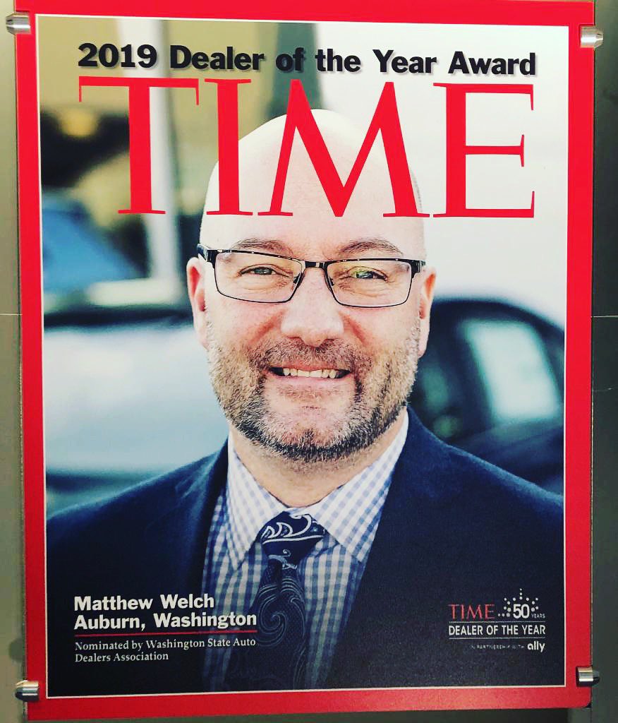 Massive #congratulations to my friend #MatthewWelch - owner of @AuburnVW & Chair of @CinnamonNetUS - for winning @TIME #magazine dealer of the year award for #washingtonstate #unitedstates