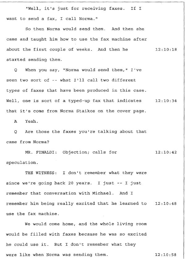 Update: I see this documentary now tries to make something sinister out of innocent faxes MJ sent to Wade. Trying to portray him as obsessively sending "love faxes" to Wade. Compare it to Joy's deposition about the faxes, though! This is the manipulation you see in this doc.